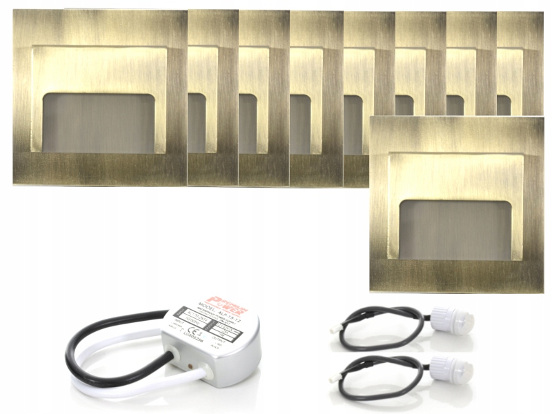 Sada schodišťových svítidel Halogen Led 9x senzory