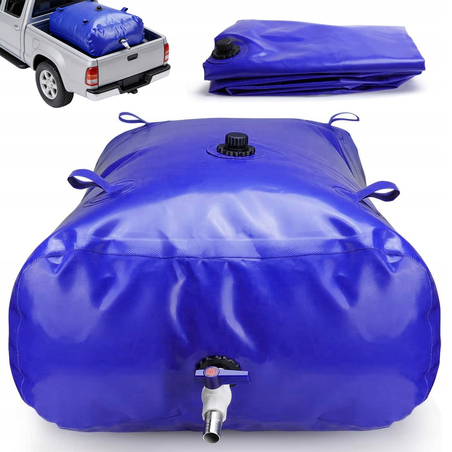 Vak Na Vodu 350 L, Skládací, Přenosný Pvc, S Ventilem Pro Zahradu