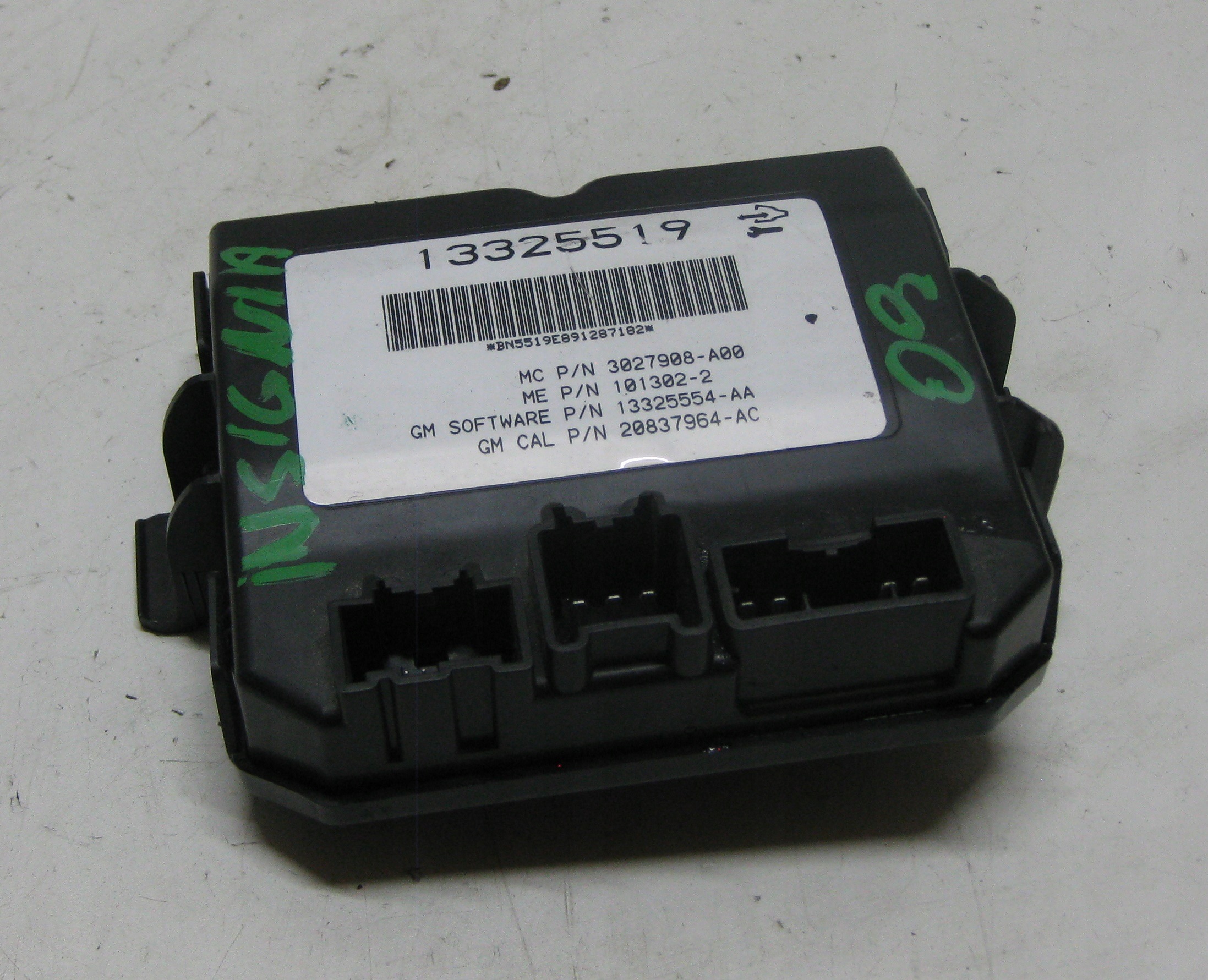 OPEL INSIGNIA 09R control unit module bonnet boot HAKA 13325519