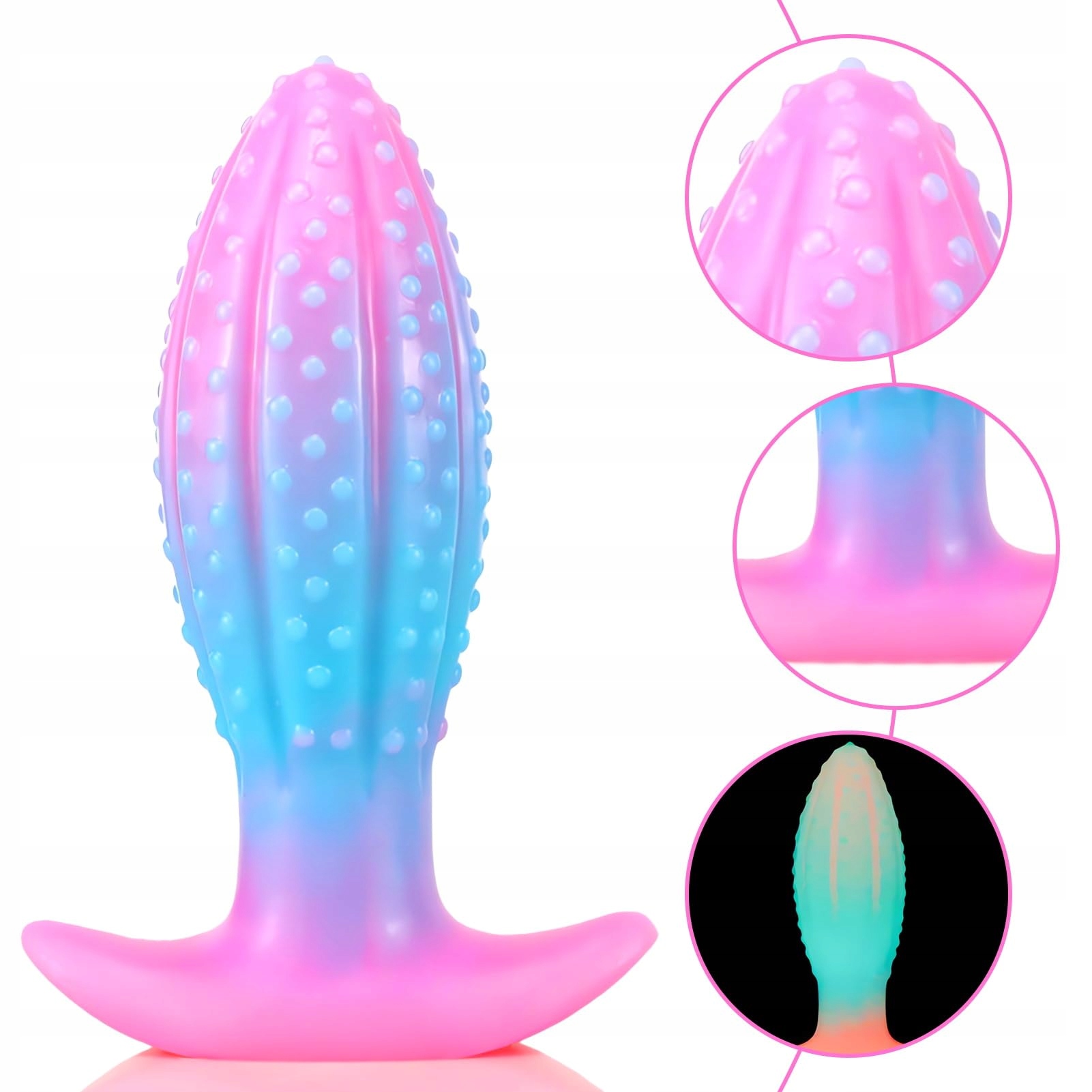 SXOVO 17 cm Świecący Silikonowy Dildo Analny dla G Punktu i Prostaty — miniatura 2