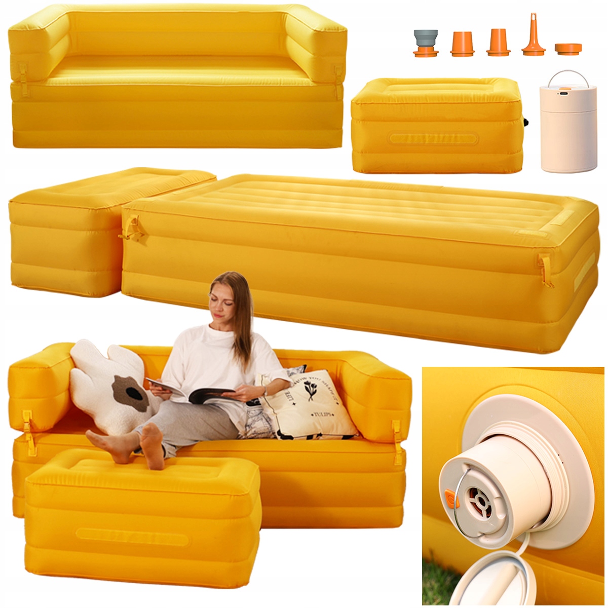 Aerogogo BS5-03 Sofa Materac z pompką automatycznie dmuchany kanapa łóżko