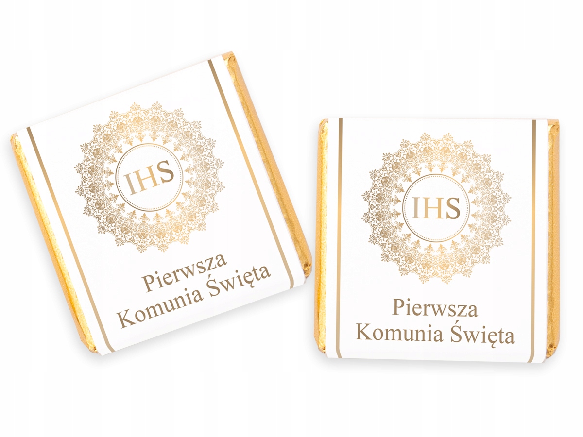 Levně Belgické mléčné čokoládky pro svaté přijímání, sada 50 ks, poděkování, vz. 2