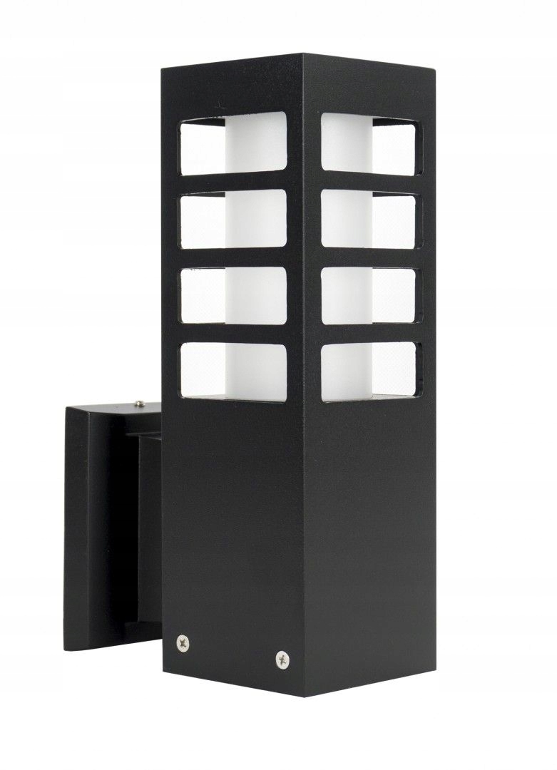 Nástěnná lampa pro zvýraznění rostlinných vlastností v zahradě Rado, černá