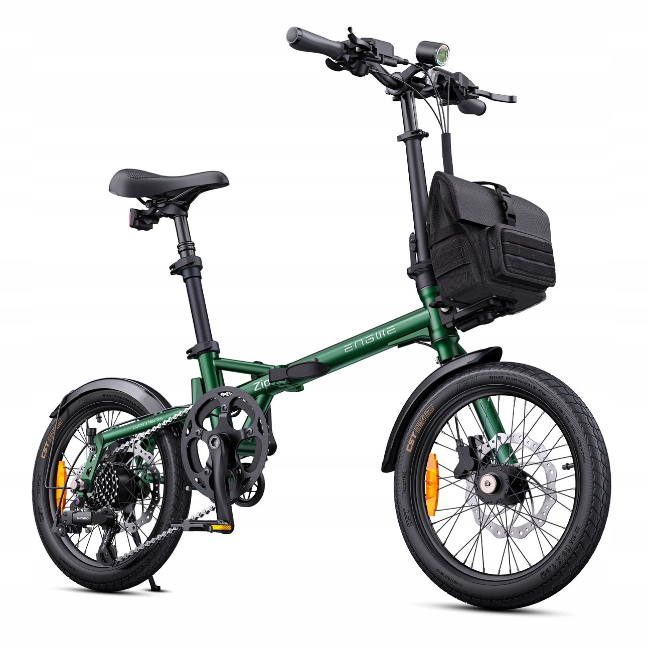 Rower elektryczny składany Engwe Zip (16'') Green