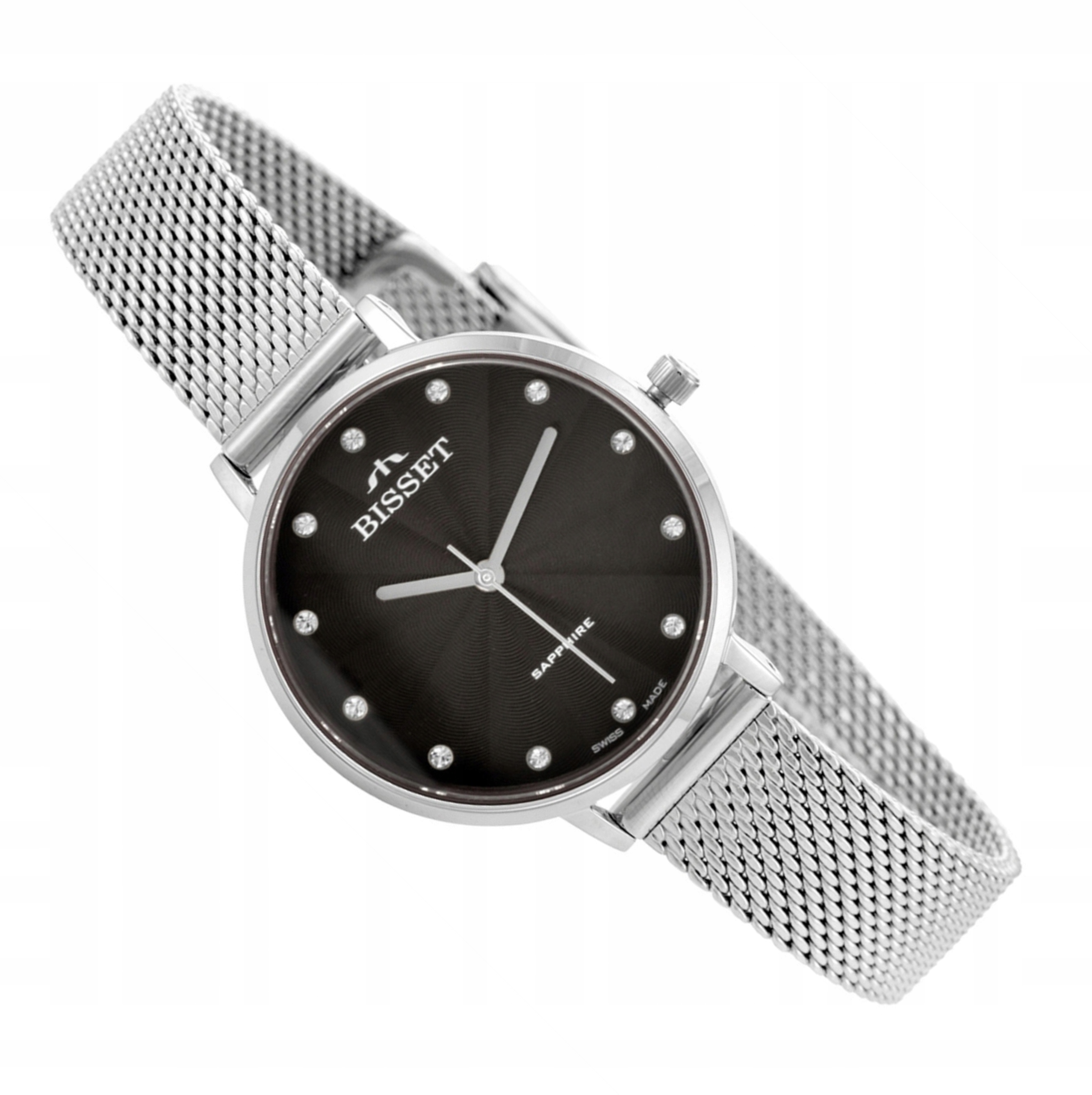Švýcarské dámské hodinky Bisset BIS1210 safír swiss box +Gravírování