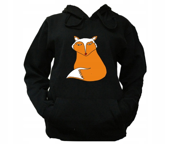 

M Bluza Kaptur Męska Lis Lisek Fox Śmieszne