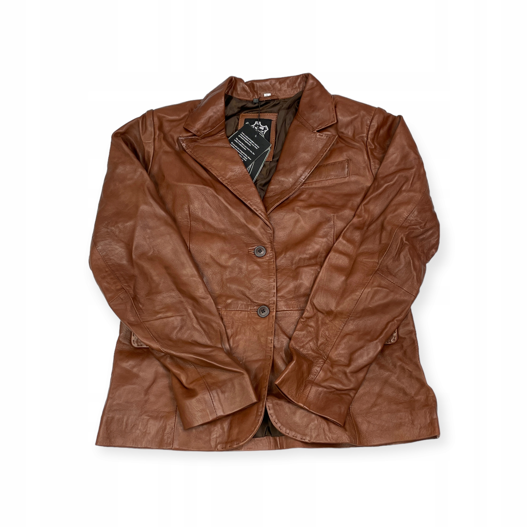 Dámská kožená hnědá bunda Real Leather L