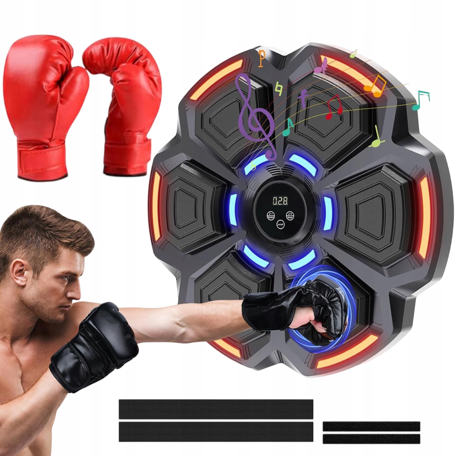 Boxovací Trenažér, Hudební Boxovací Stroj, Tréninkový Bluetooth, 9 Režimů