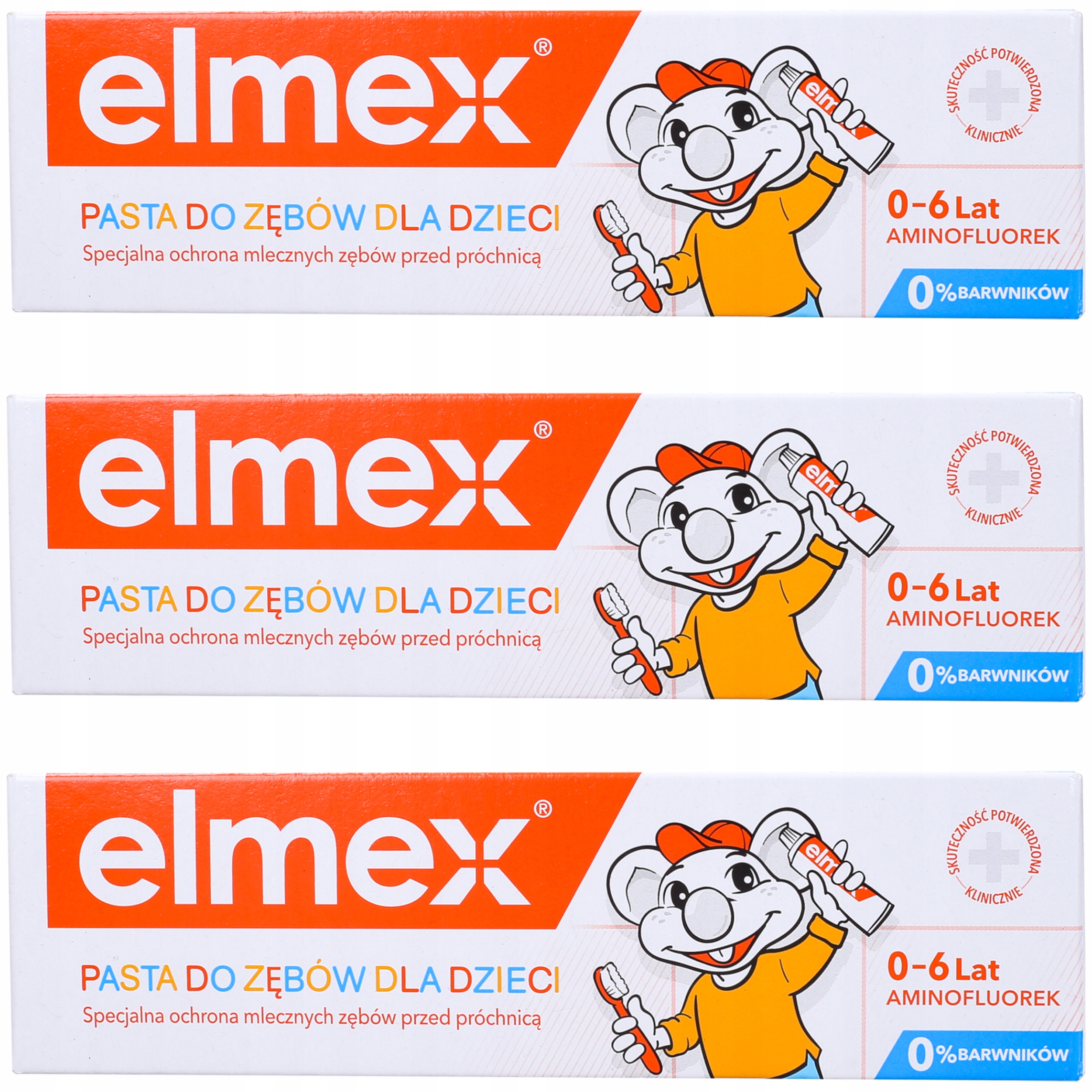 

3x Elmex Pasta Do Zębów Dla Dzieci 0-6 Lat 50 ML