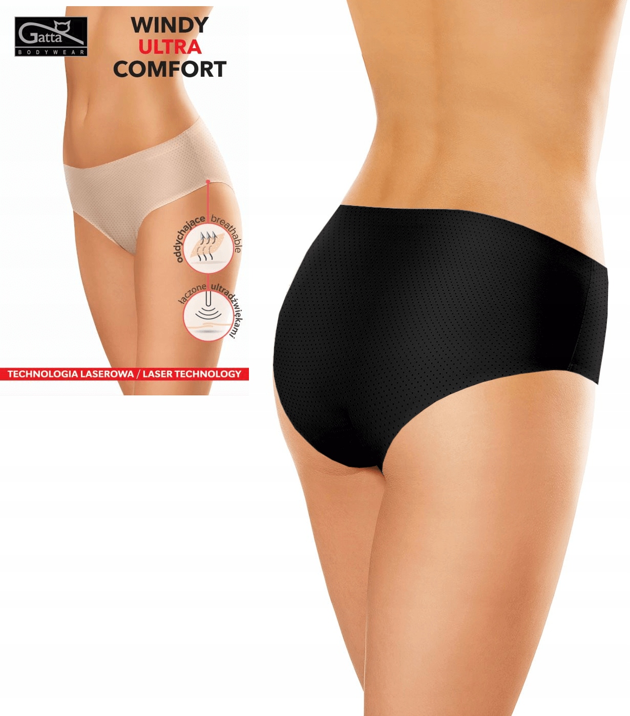 

Figi Gatta Windy Comfort Laserowe | Czarny | Xs