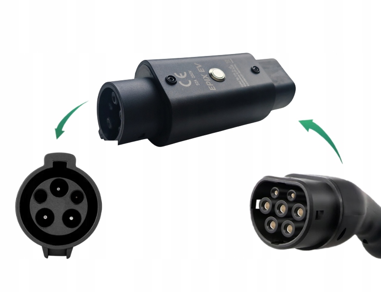 Adaptér Prevodník Automobilov Usa Typ 2 pre Typ 1 250V Nabíjanie Eú Do Usa 32A
