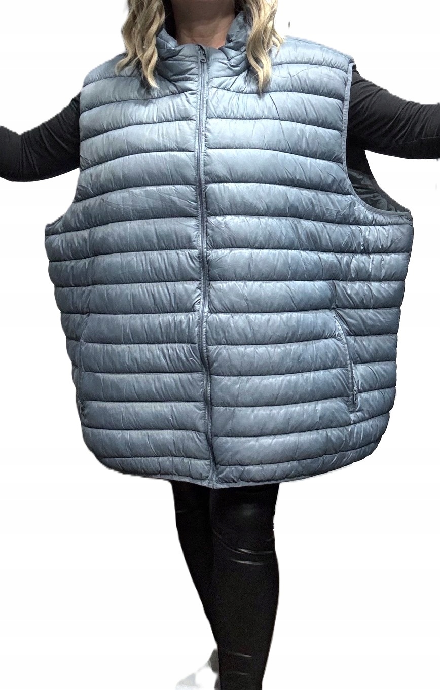 pánská prošívaná vesta zateplená na zip, velká velikost 8XL, pas 180 cm