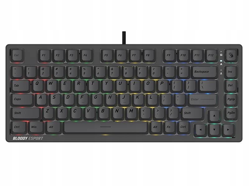 Klawiatura przewodowa A4Tech Bloody MS76 Usb Magnetic Iron Grey