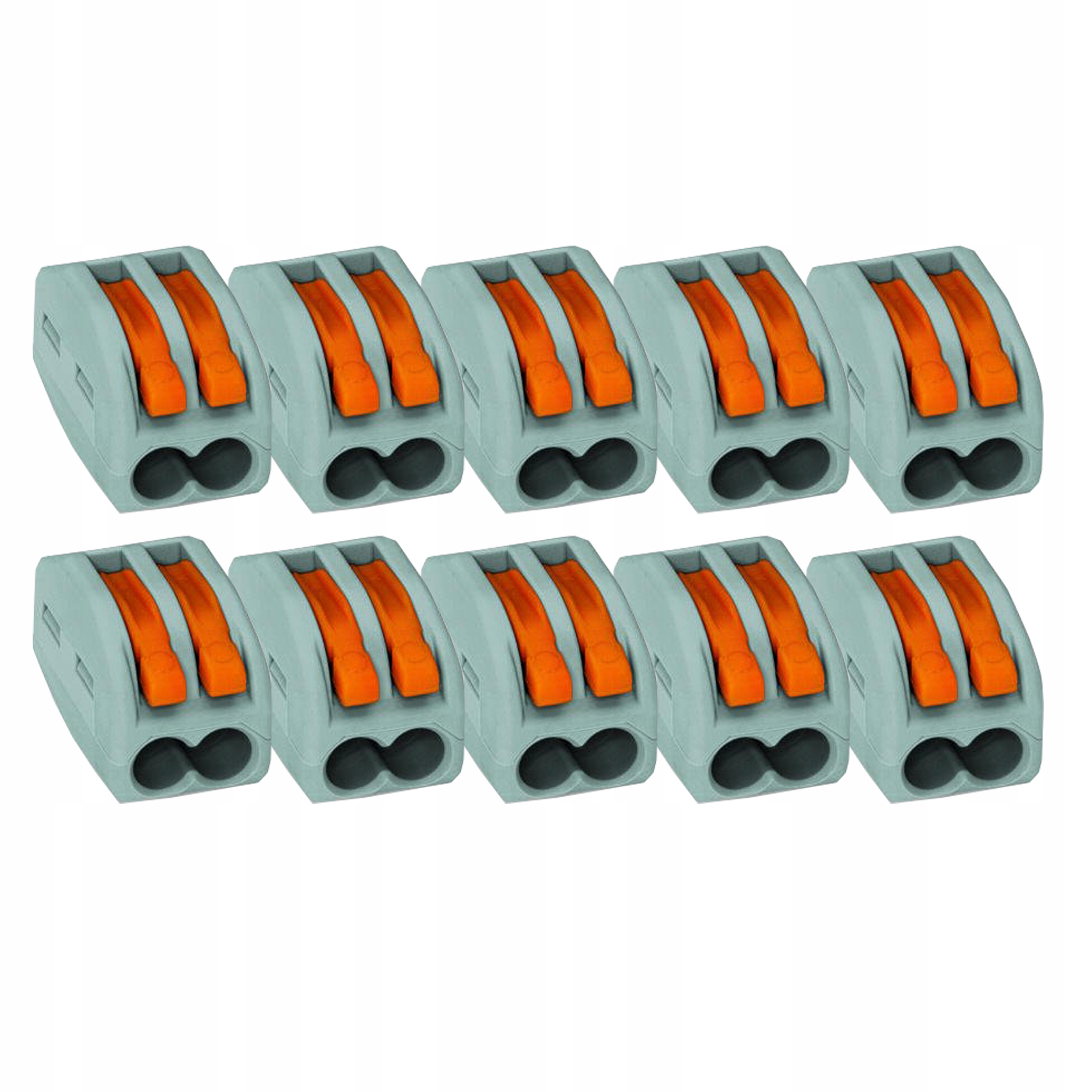 

10x Wago Szybkozłączka 222-412 Na Drut 2x0,08-4mm