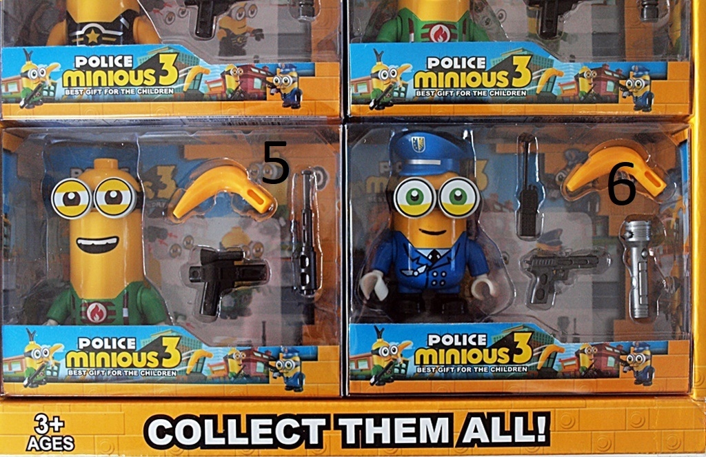 Figurki MINIONKI 6 - 9 cm nowe PL 6 rodzajów Typ zestaw