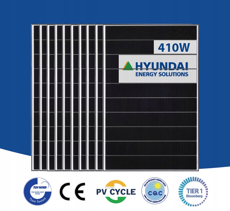 PANEL FOTOWOLTAICZNY HYUNDAI 410W 25 LAT GWARANCJI