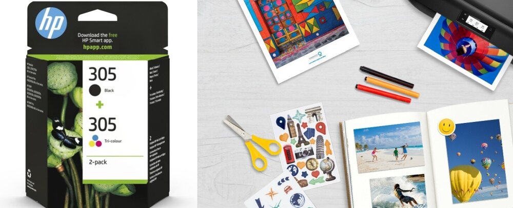 Tusz HP 305 Czarny 2 ml, Kolorowy 2 ml 6ZD17AE Kod producenta 6ZD17AE