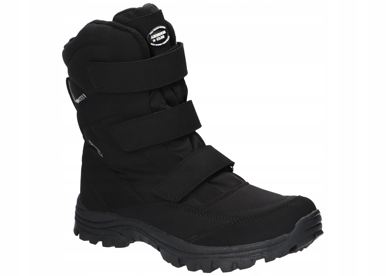 ŚNIEGOWCE MĘSKIE BUTY ZIMOWE AMERICAN CLUB SN05 SOLIDNE TRAPERY NA RZEPY 46