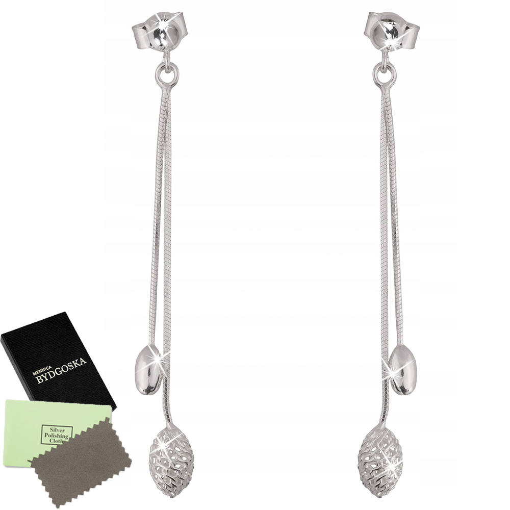 

Kolczyki srebrne Długie Wiszące Ażurowe Dla Żony