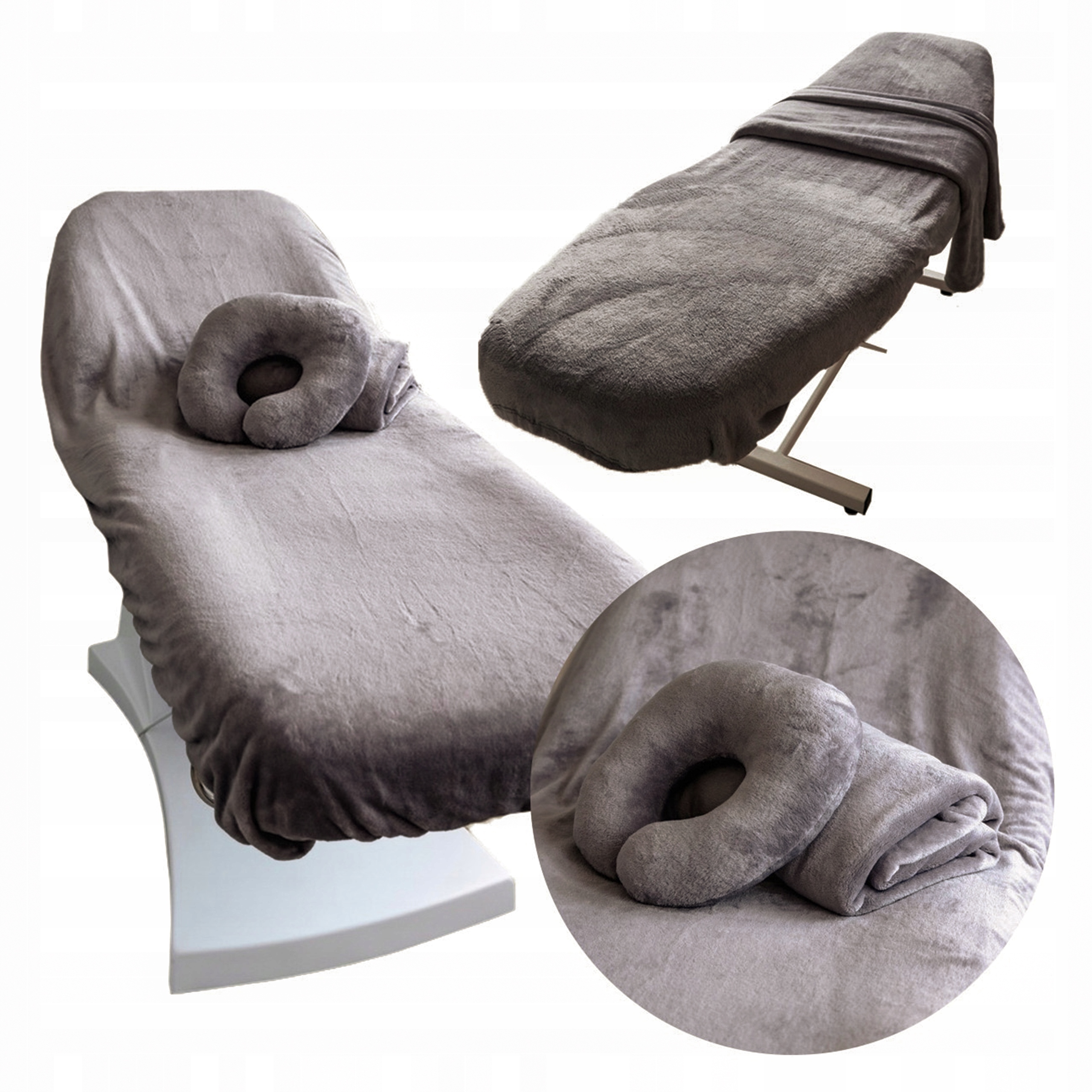 Povlak Na Kosmetické Křeslo Plyšový Lanýžový Do 70 x 190 CM