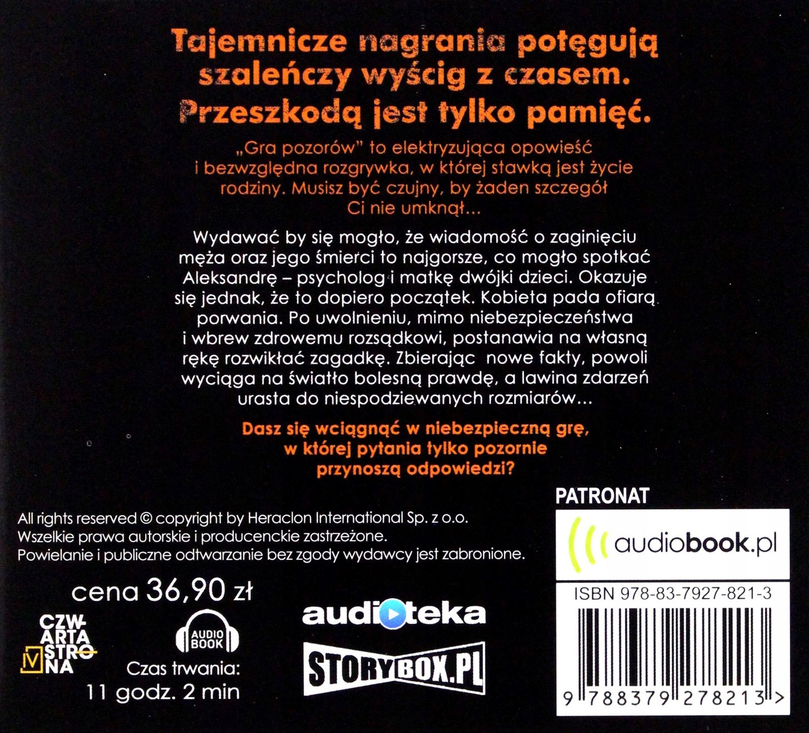 GRA POZORÓW - JOANNA OPIAT-BOJARSKA [AUDIOBOOK] Stan opakowania oryginalne