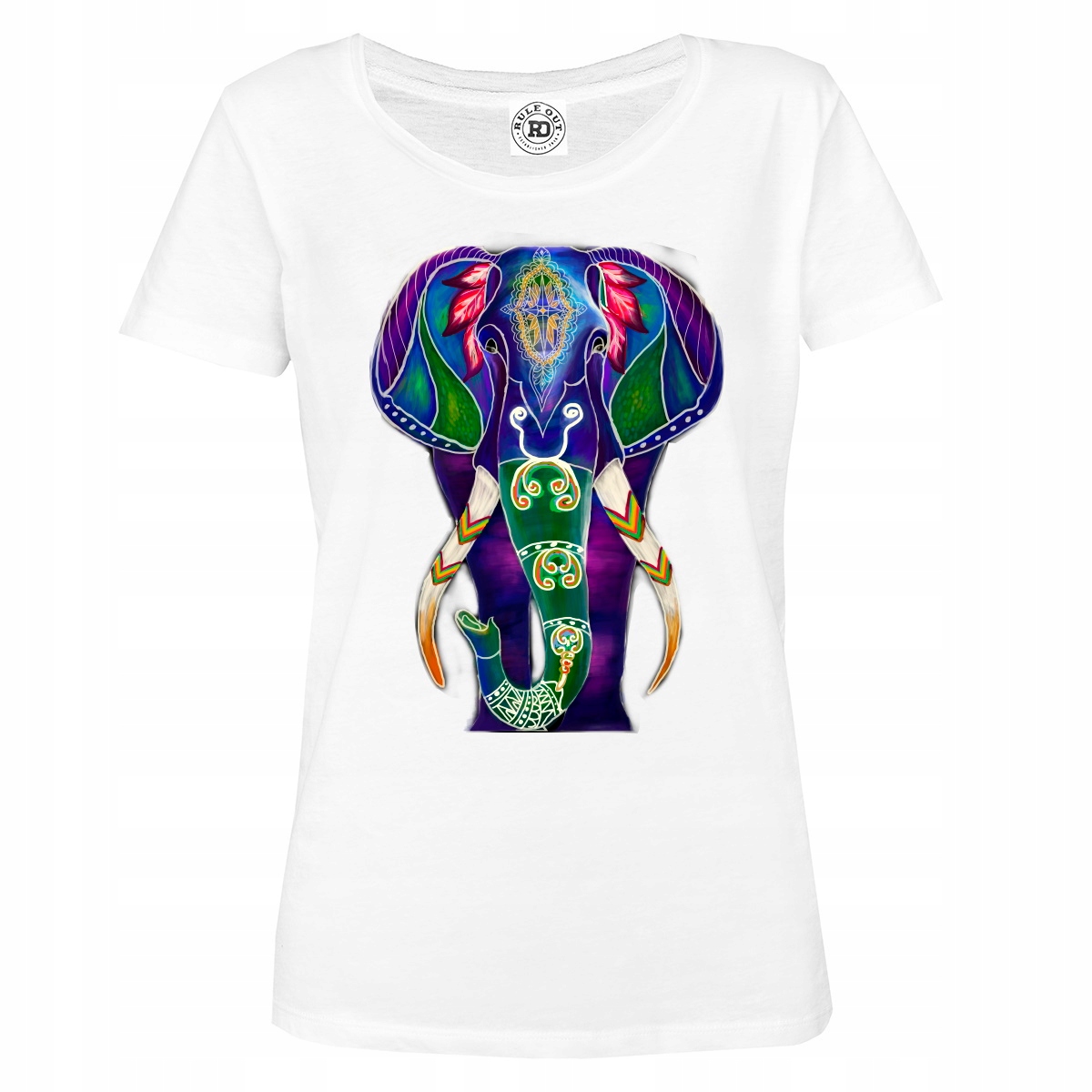 

Damska Koszulka Z Słoniem Casual Zwierzęta Słoń