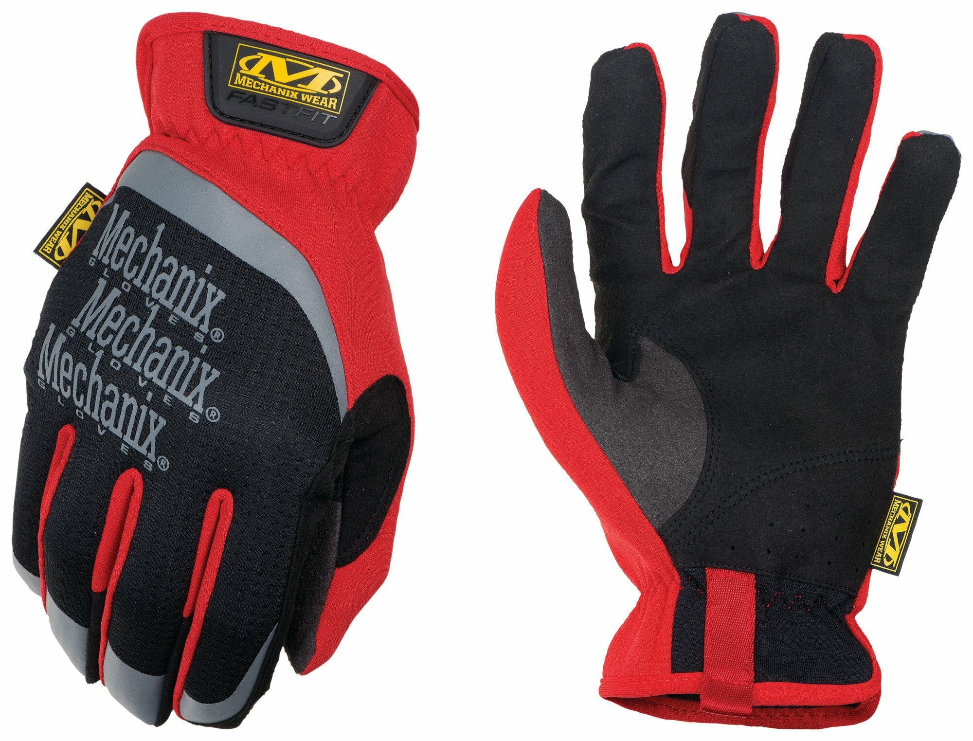 Rękawice robocze Mechanix FastFit Red S (MFF-02-008) czarne/czerwone