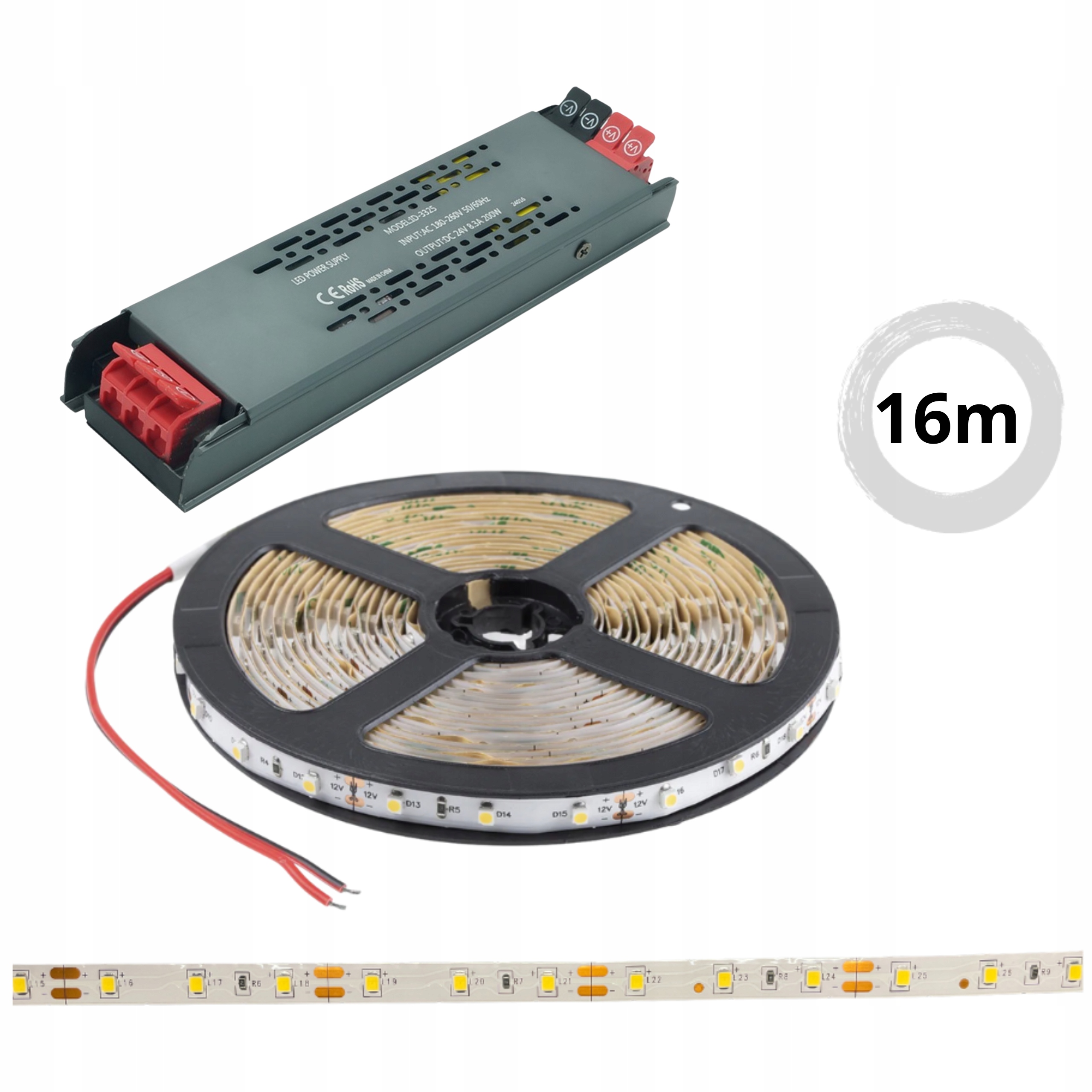 Set 16 m Led pásik Premium neutrálna biela 12V