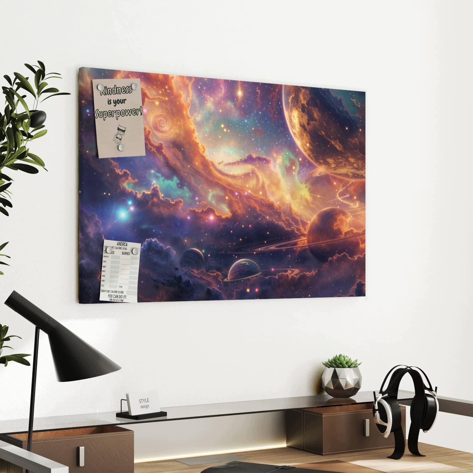 Magnetická tabule Galaxie Fantasy 60 × 40 cm