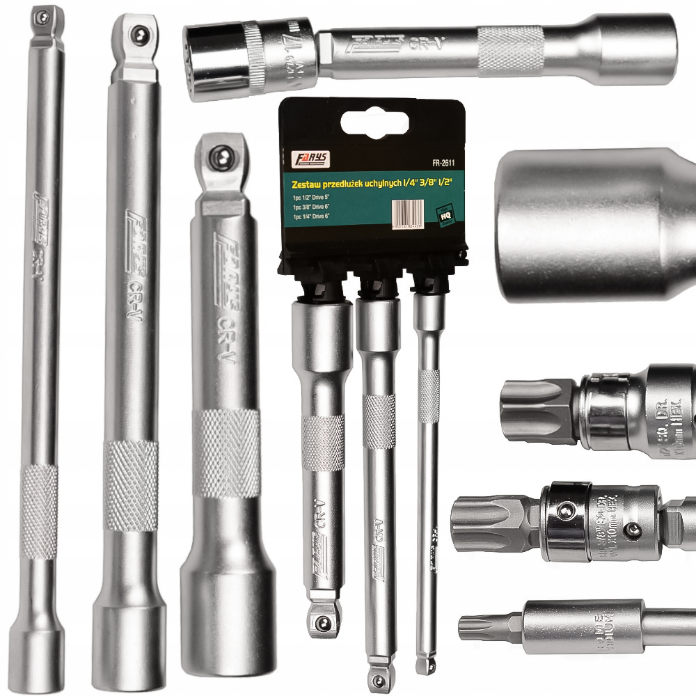 Przedłużki Przedłużka Uchylne Długie 1/4 3/8 1/2