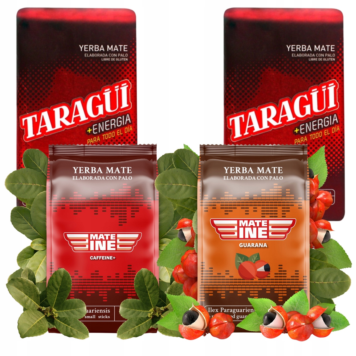 Sada Yerba Mate Taragui Energia Nejsilnější Mateine Guarana 4x500g 2 kg