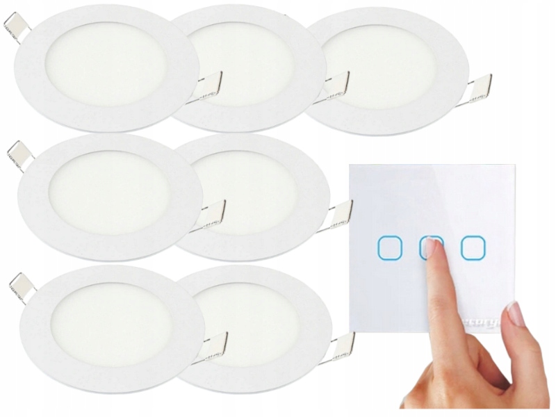 Sada svítidel Halogen Strop Led 3W 7x Vypínač