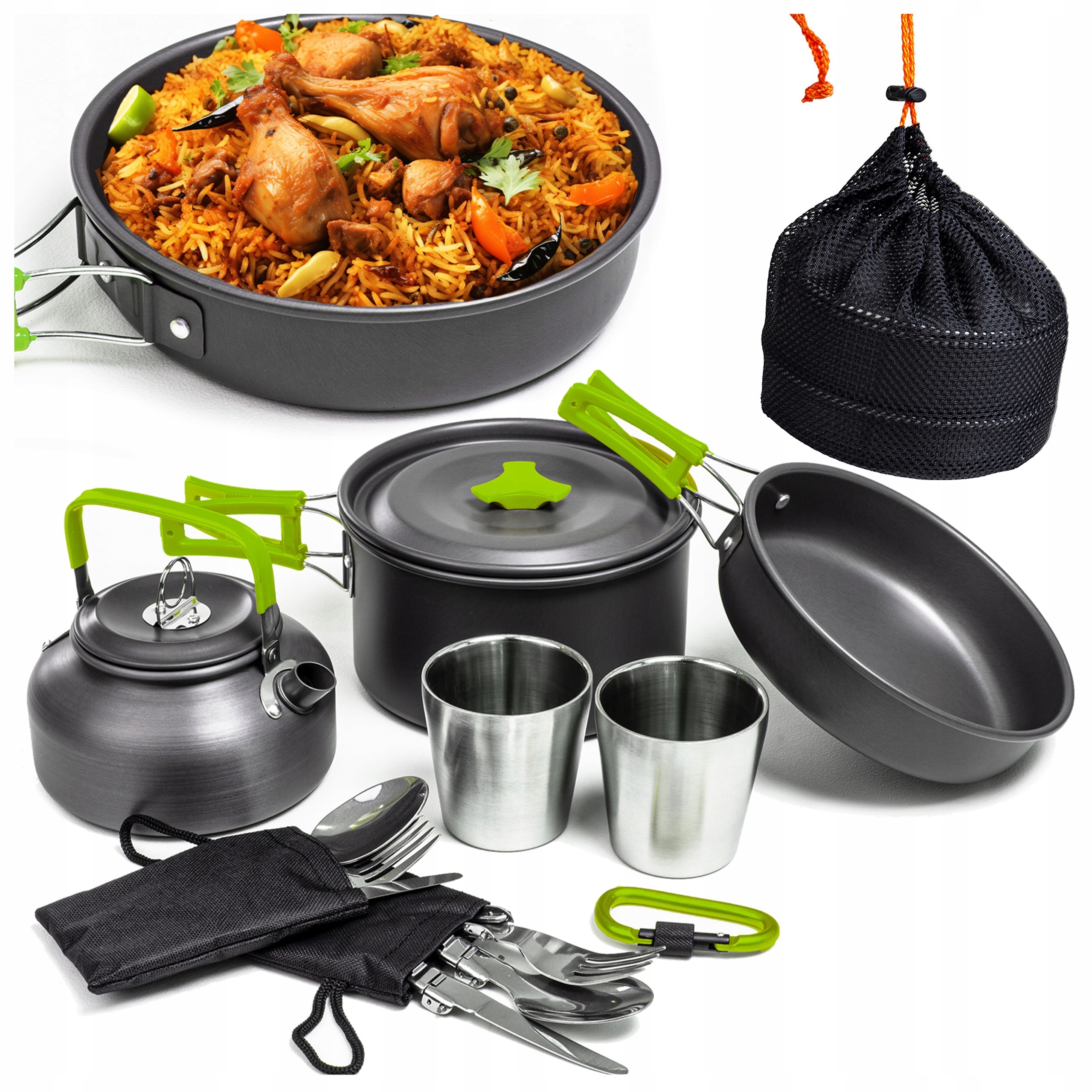 Sada Turistického Nádobí Pro Kempingové Hrnce, Konvice, Hrnec Na Kempování