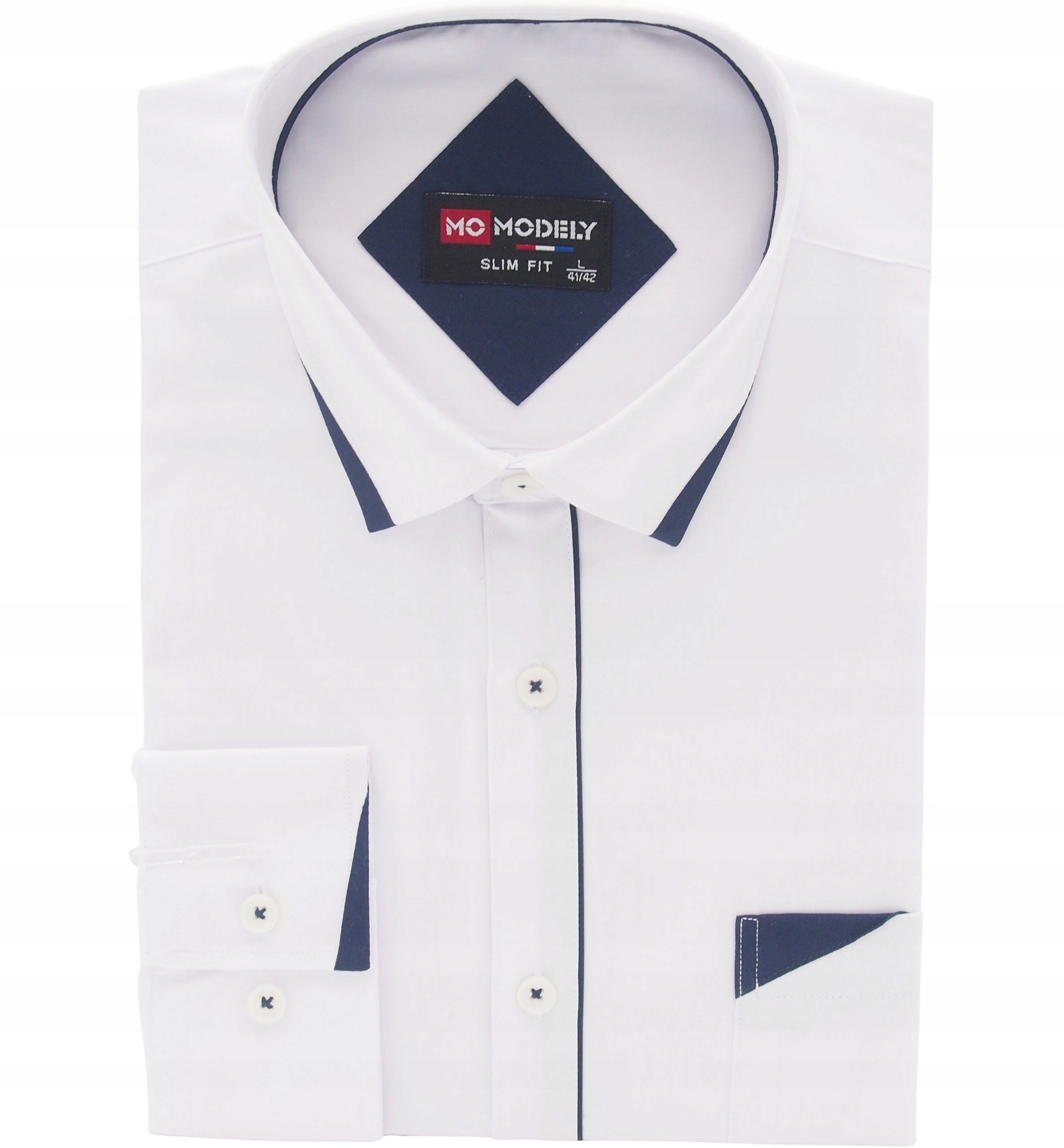 Biała Koszula Męska Do Garnituru Długi Rękaw Roz.l 41/42 M22