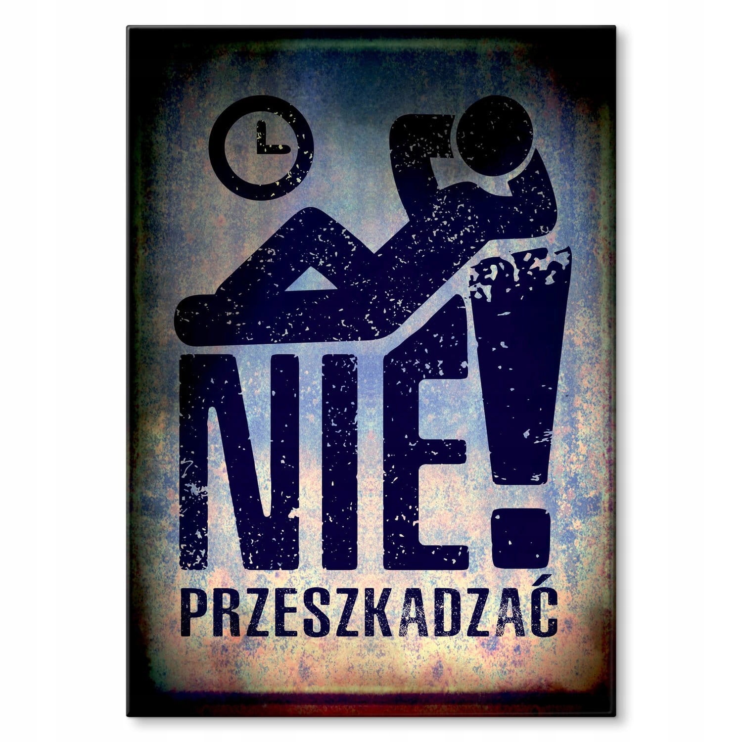 Plakát Velký Dárek Kov Plech Vintage Retro Nápis Nerušit