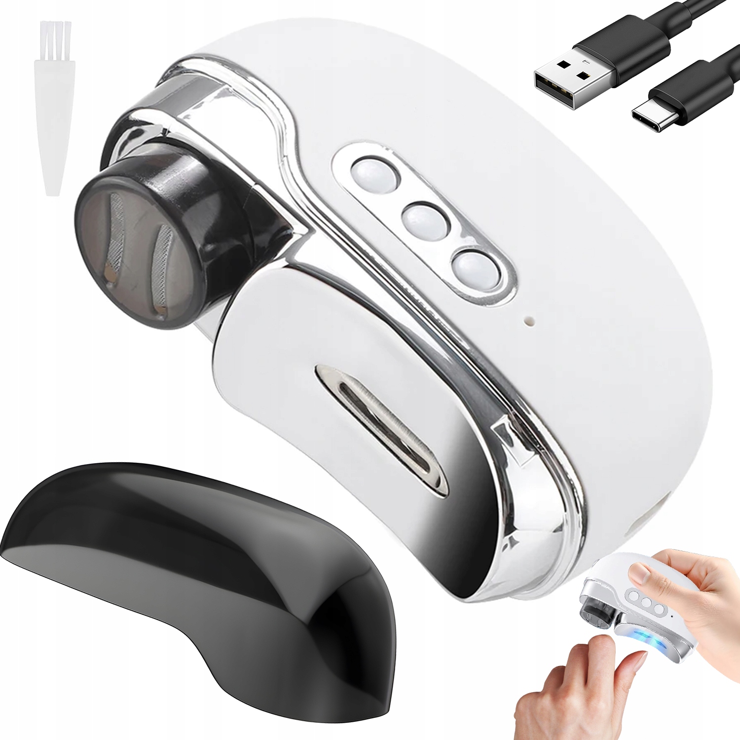 4V1 Elektrické Nízkošumové Kleštičky Na Nehty S Uv Lampou 500MAH