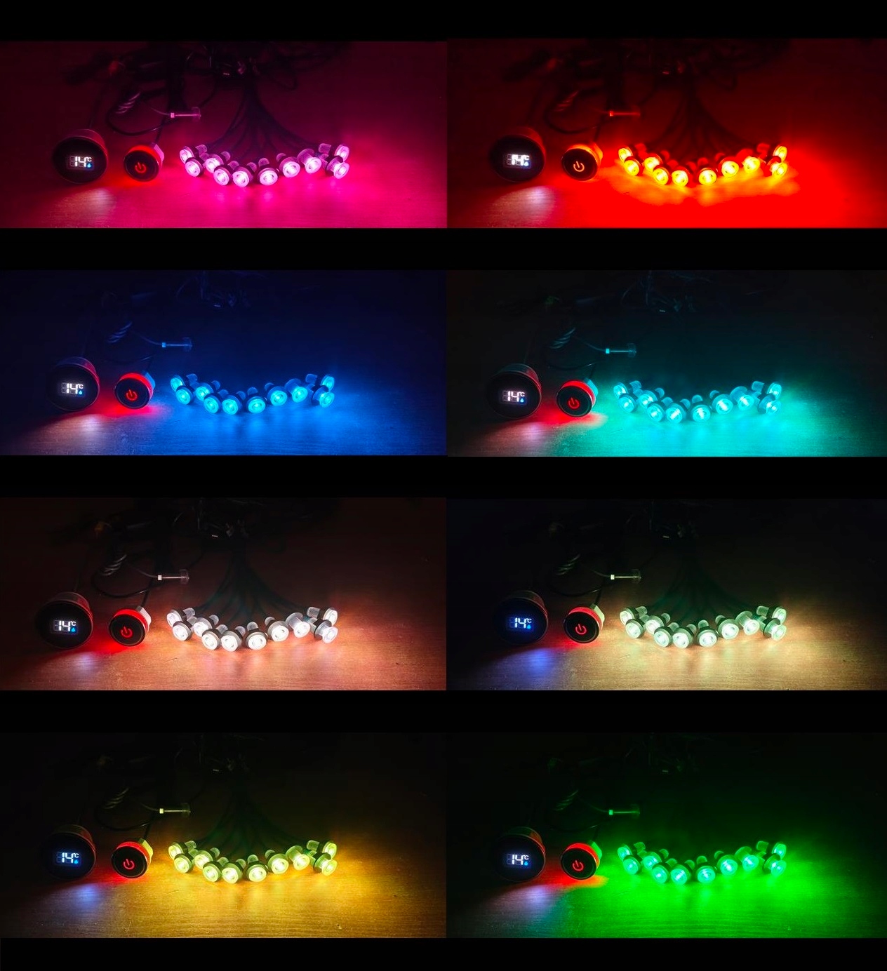 Bazénové osvetlenie Led Spa lampa Rgb do vane Balia teplomer 230 V