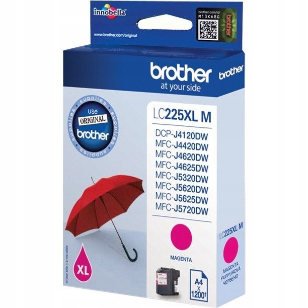 Inkoust Brother (LC225XL-M) purpurový 1200str