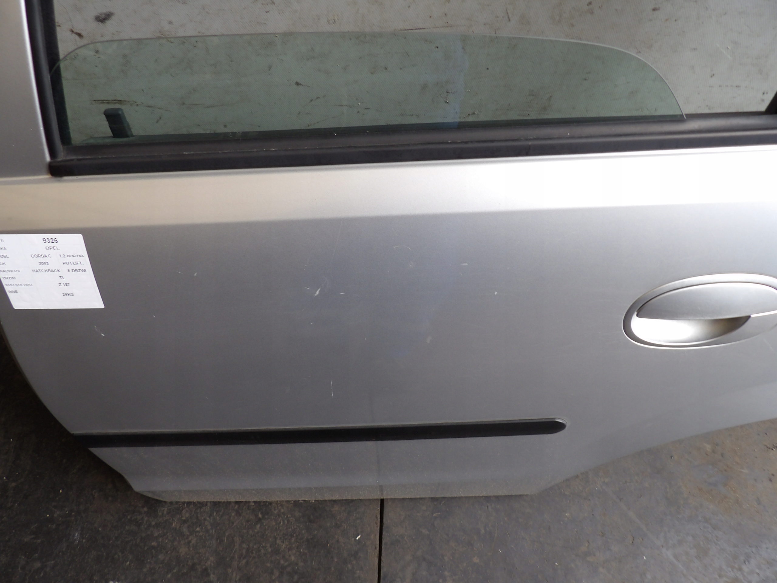 Opel Corsa C Tür hinten links Z157