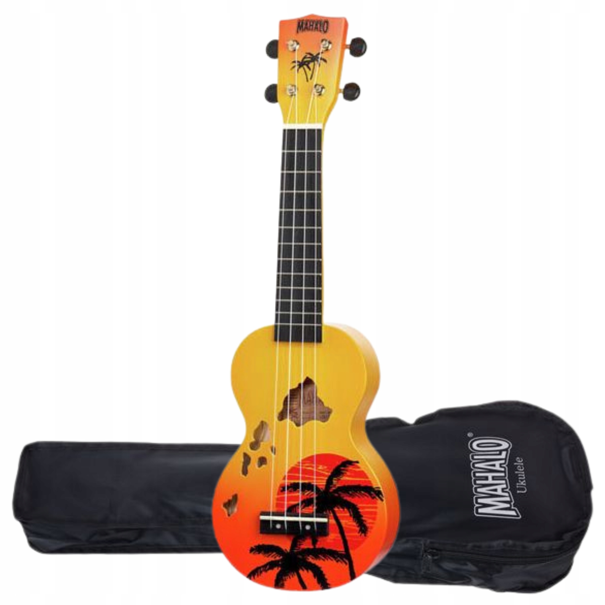 Sopránové ukulele pouzdro Výjimečný design Grafika Mahalo Hawaii Orange