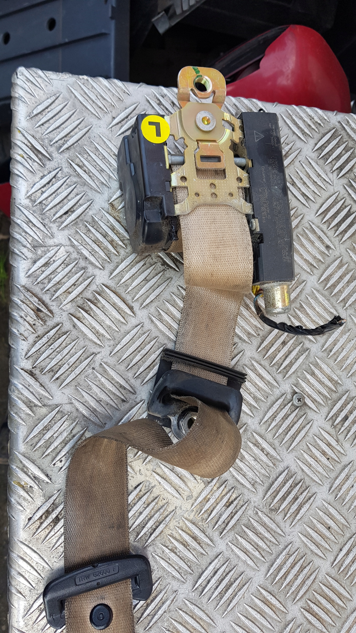 MERCEDES ML W163 tension belt safety left front