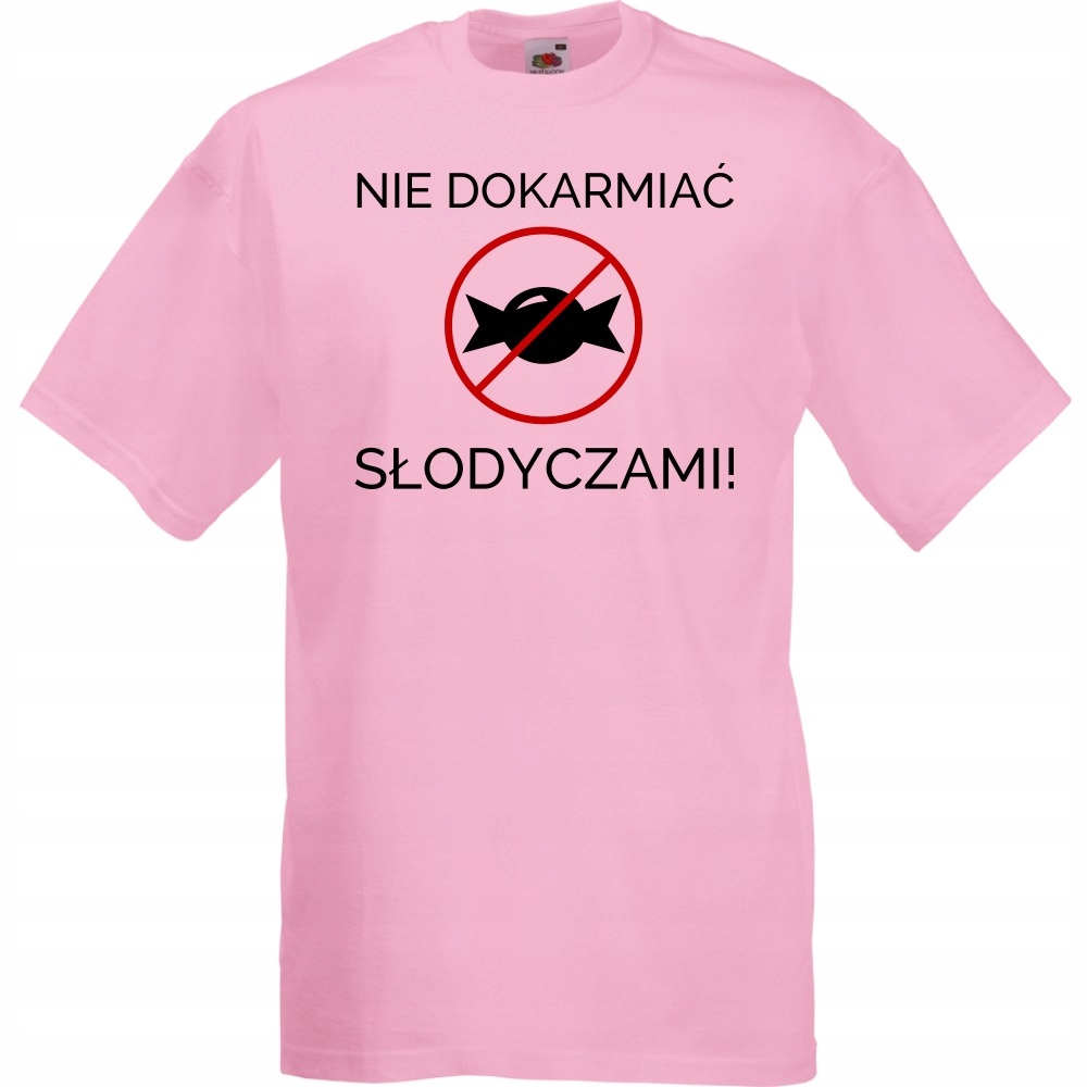 

Koszulka nie dokarmiać słodyczami XXL różowa
