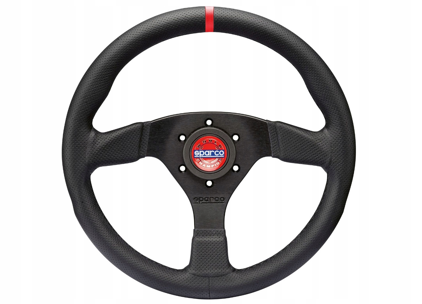 Sparco R383 športový volant 330 mm, materiál venca kože s čiernym prešitím
