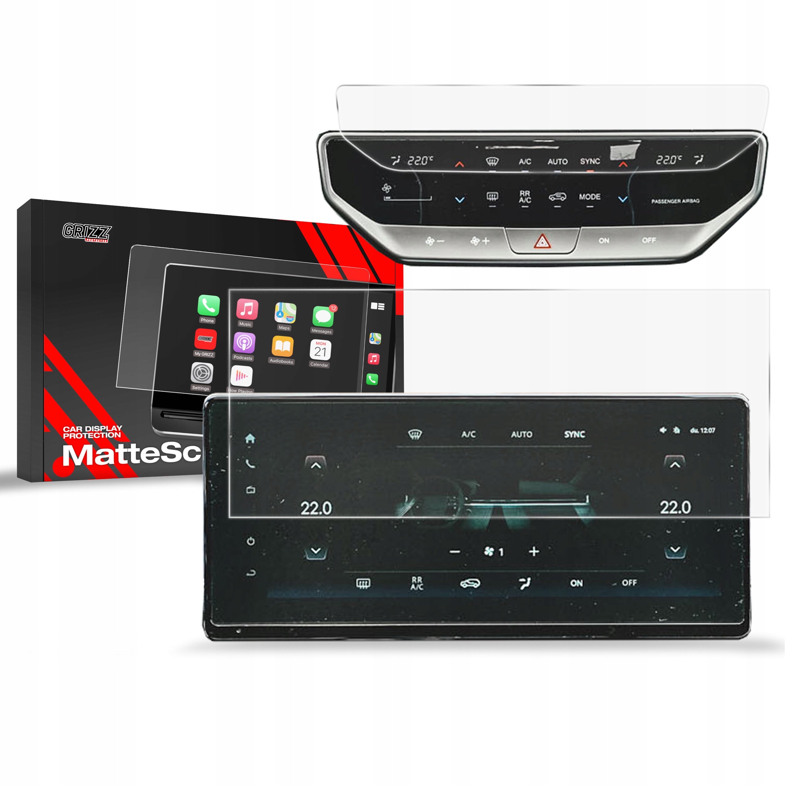 2w1 Folia Antyodciskowa do SsangYong Rexton 12,3" (2023-2025)