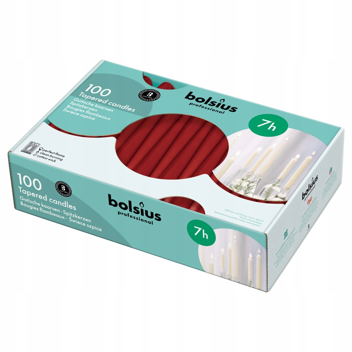 

Świece Bolsius Szpica 240/23 100szt. bordo