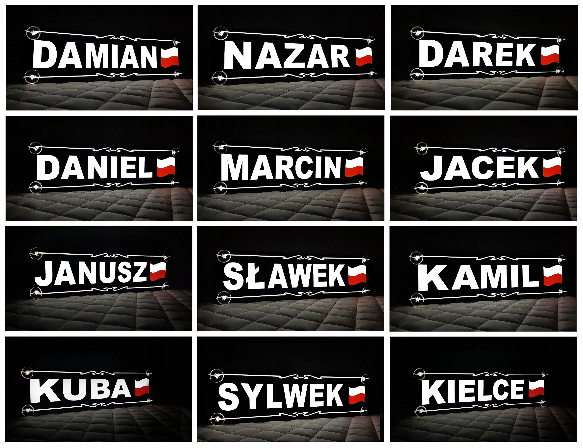 TABLICE IMIENNE PODŚWIETLANE TIR LED DLA KIEROWCY Waga produktu z opakowaniem jednostkowym 1 kg