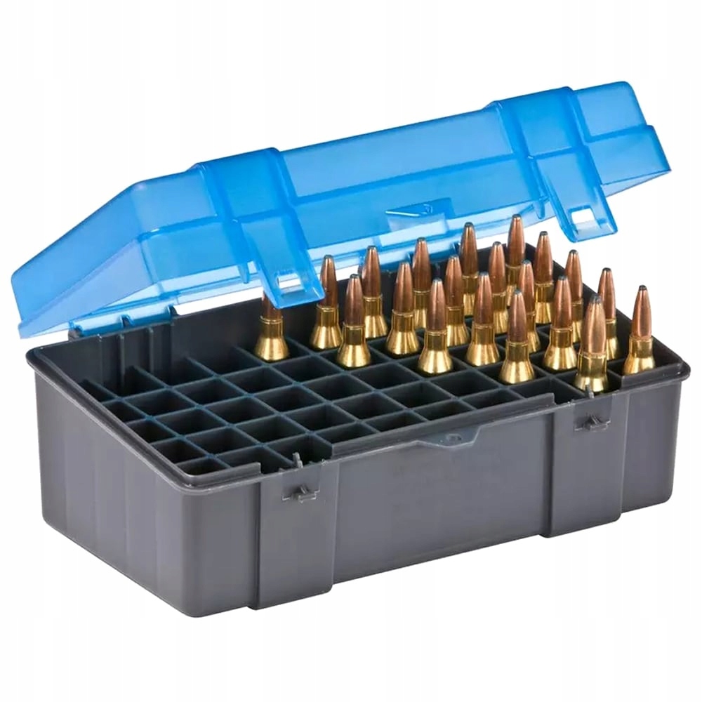 Pudełko amunicyjne Plano kal. 308W 50 szt. Dark Grey/Transparent Blue