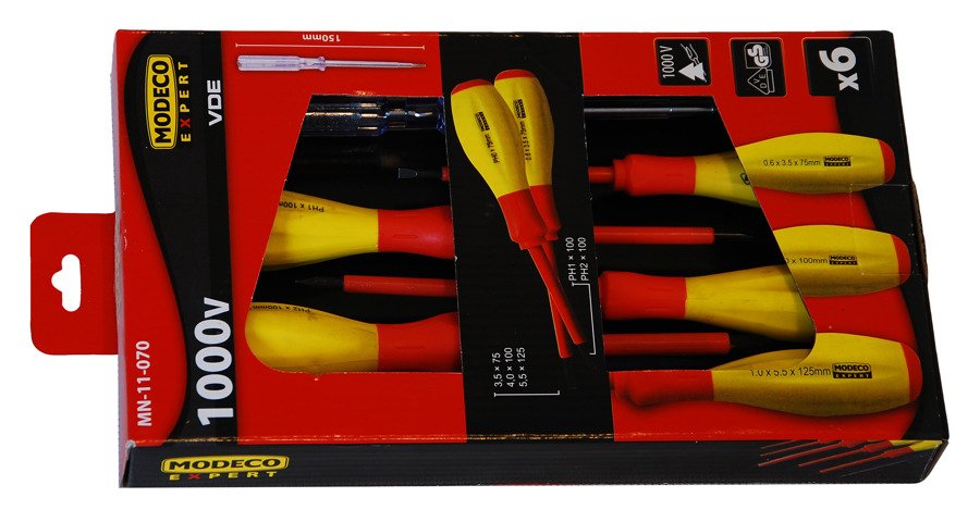 

Wkrętaki elektryczne kpl. 6szt. 1000V Modeco