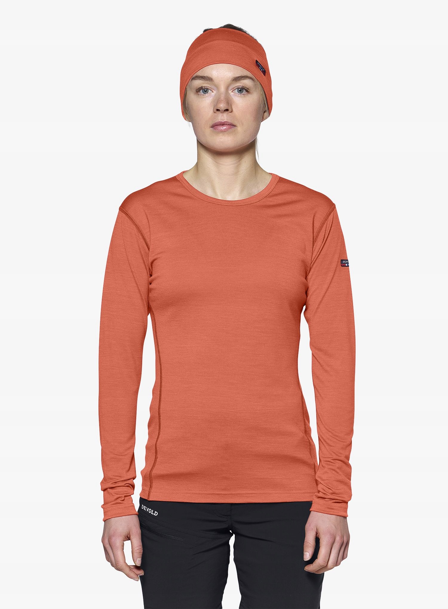 Bluza termoaktywna damska Devold Breeze Merino 150 Shirt coral Xs