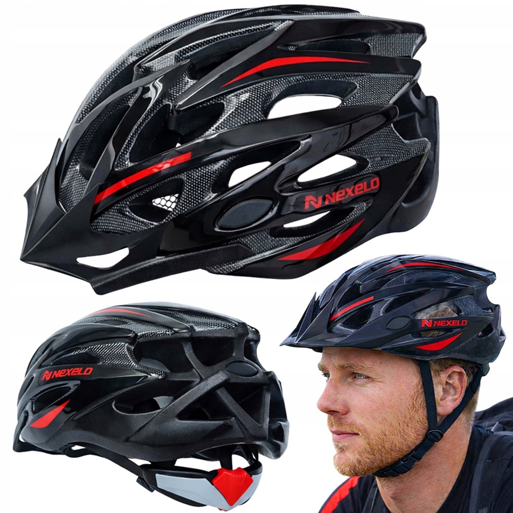 Kask Rowerowy Ochronny Męski Damski L 58-61 CM Regulowany Lekki Na Rower